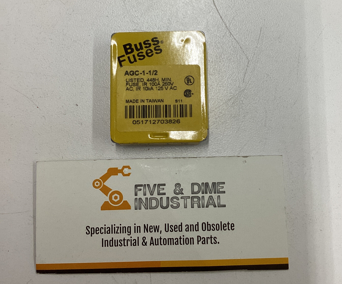 Buss Bussmann AGC-1-1/2 Fuses Box of 5