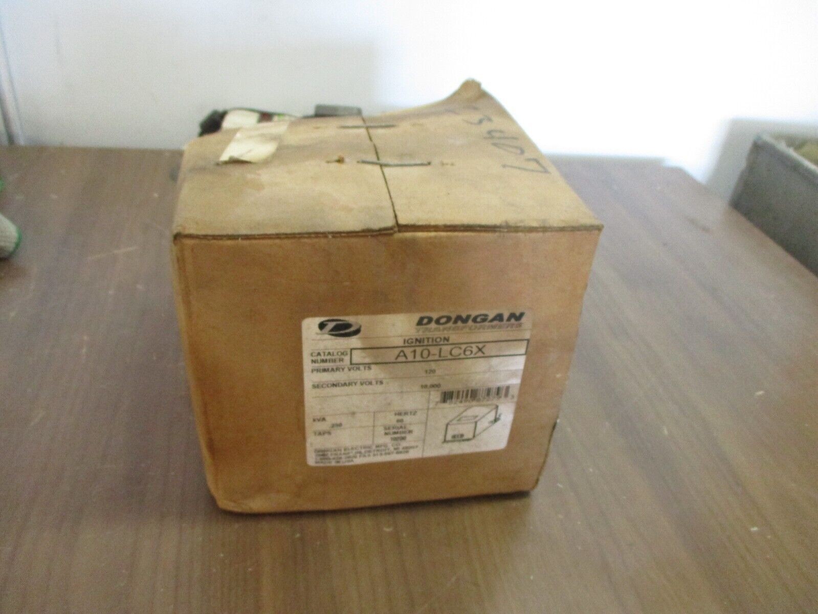 Dongan Ignition Transformer A10-LC6X 0.250 kVA Pri: 120V Sec: 10,000V 60Hz
