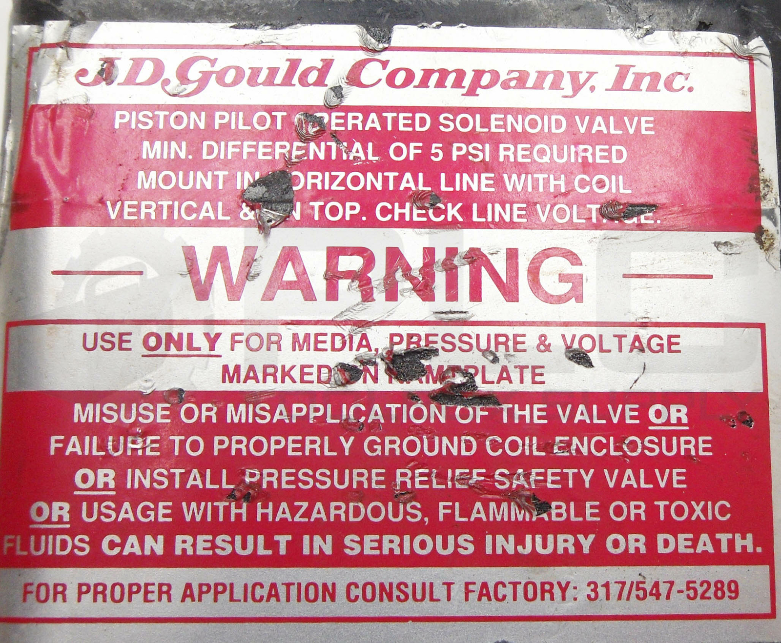 J.D. GOULD COMPANY OV SOLENOID VALVE 2″