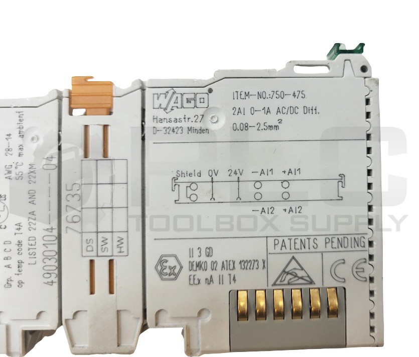 WAGO 750-475 INPUT MODULE 24VDC