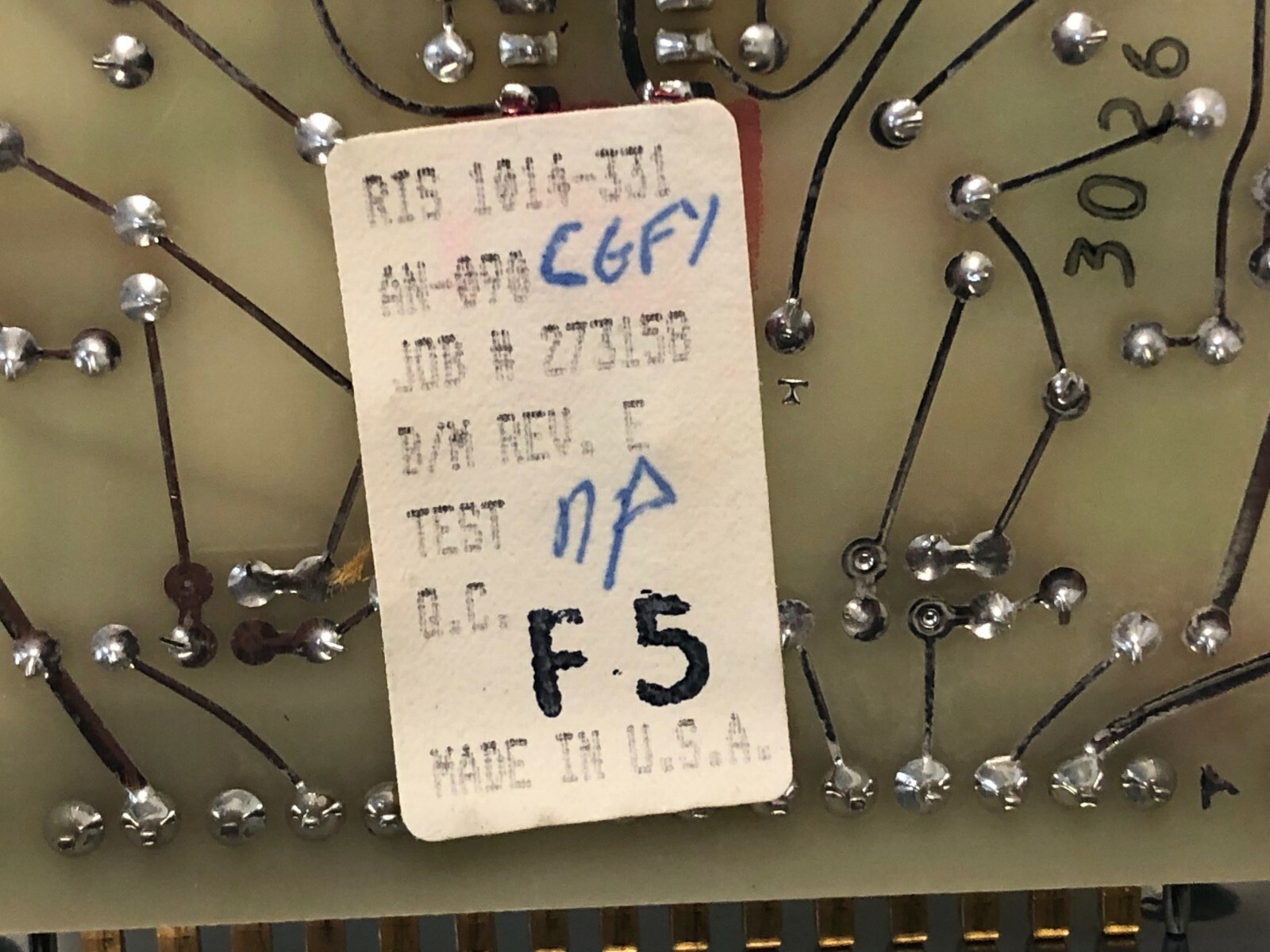 NOS! RIS PANALARM PCB 1014-331 AN-090.0918.092 AN-090-CGFY