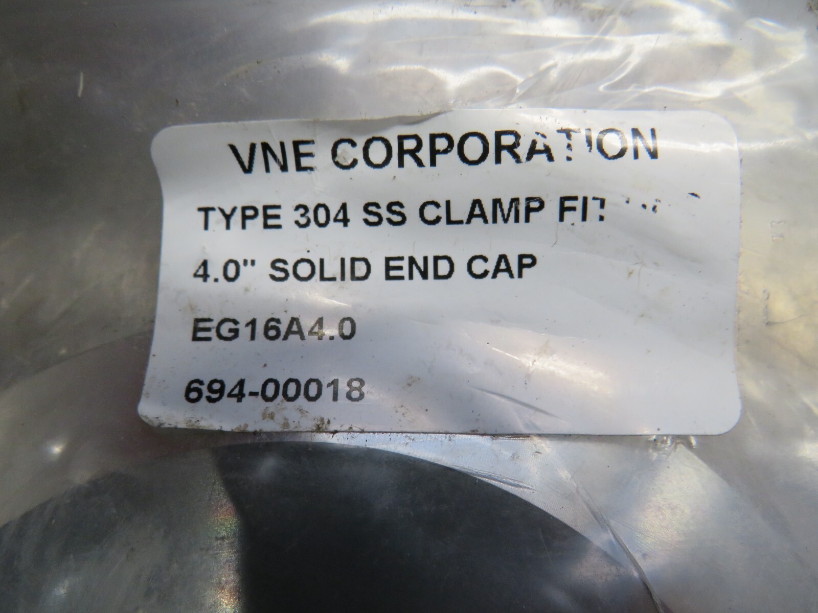 VNE 304SS End Cap EG16A4.0 Lot of 2! ZG1111/694-00018