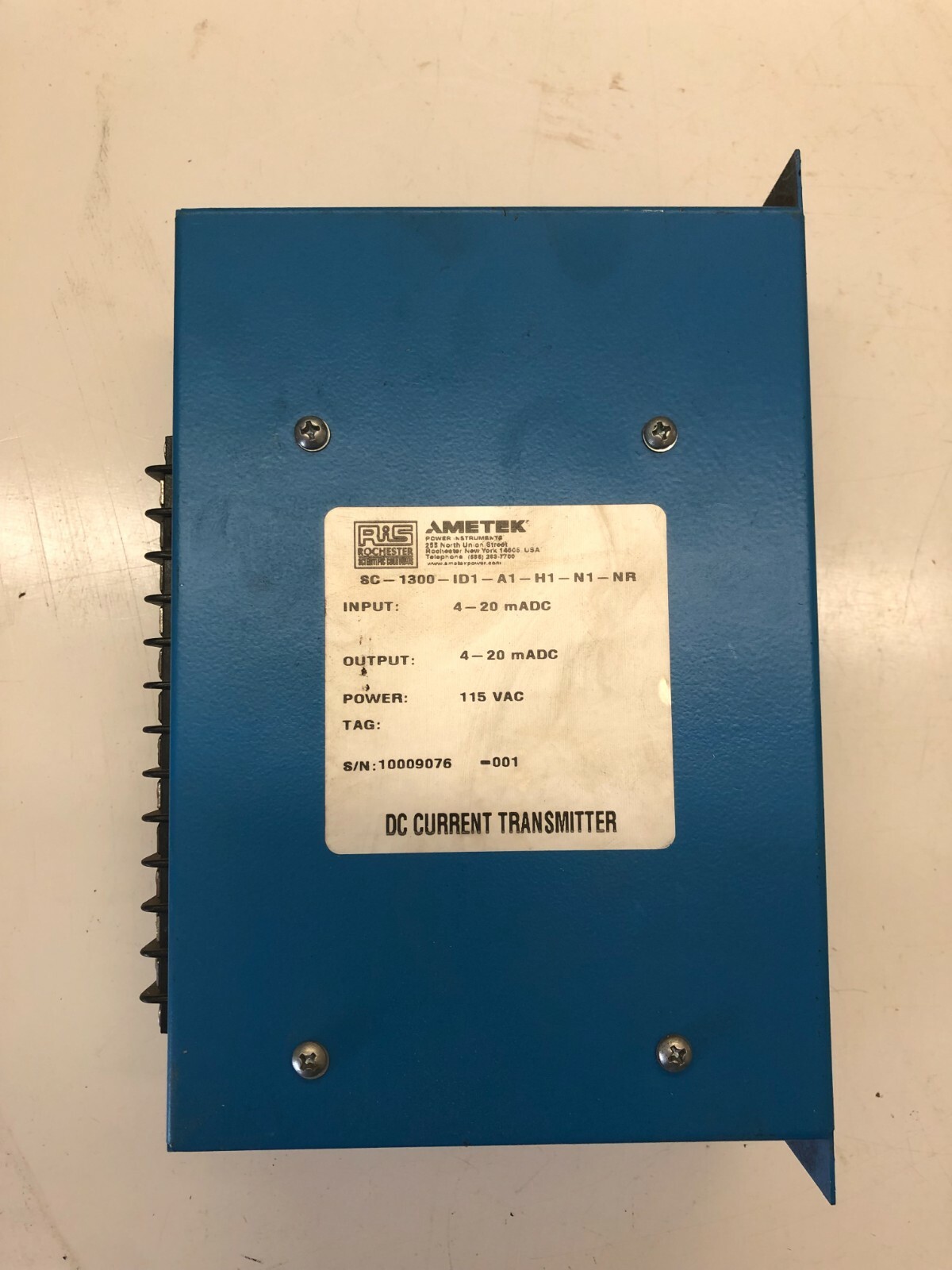 RIS SC 1300 DC current transmitter IN OUT 4-20mA 115VAC