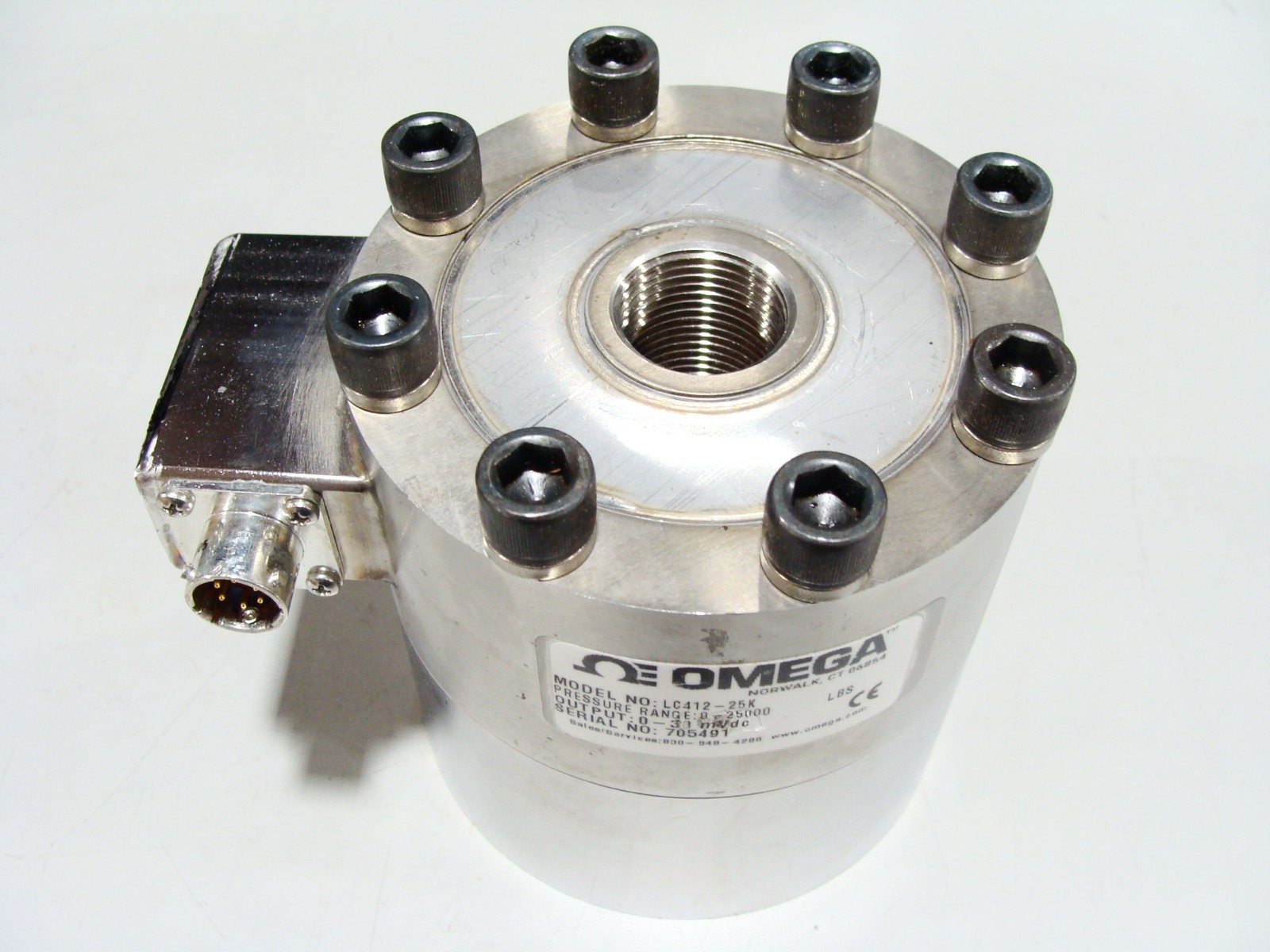 Omega LC412-25k 25,000Lb / 25klb Low Profile Tension / Compression Load Cell