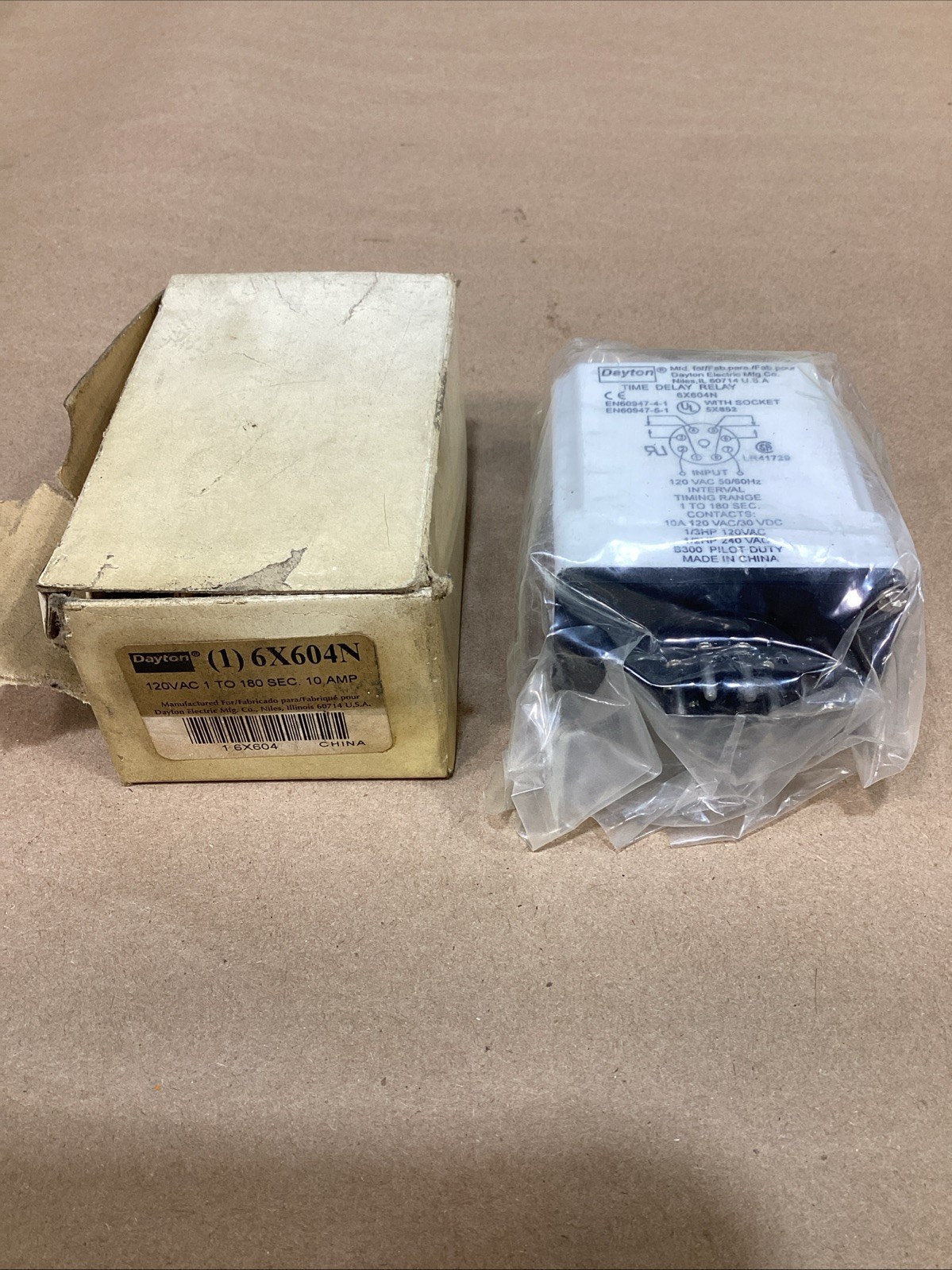 DAYTON 6X604N 120VAC 10A 1-180S