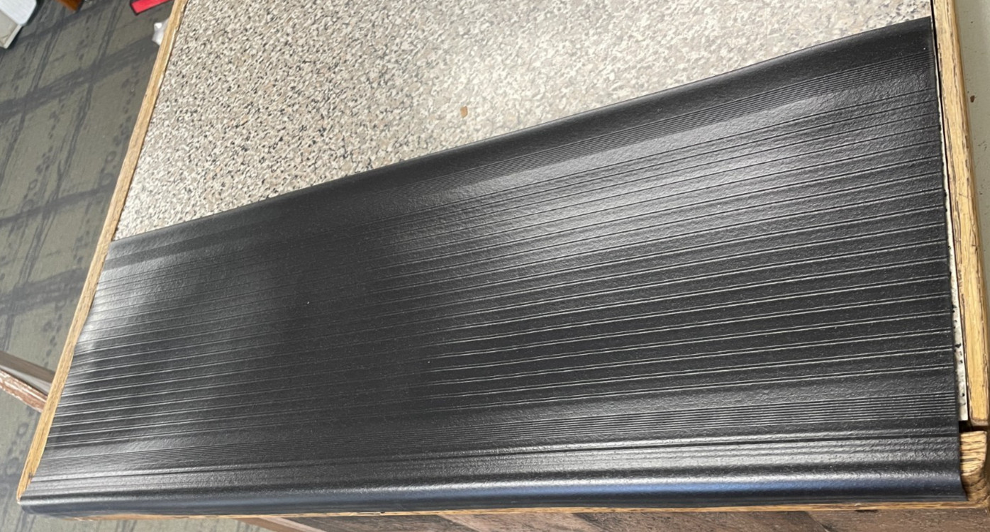Stair Tread Cover Vinyl Black, 23-3/4 In W X 1/8 In Thick