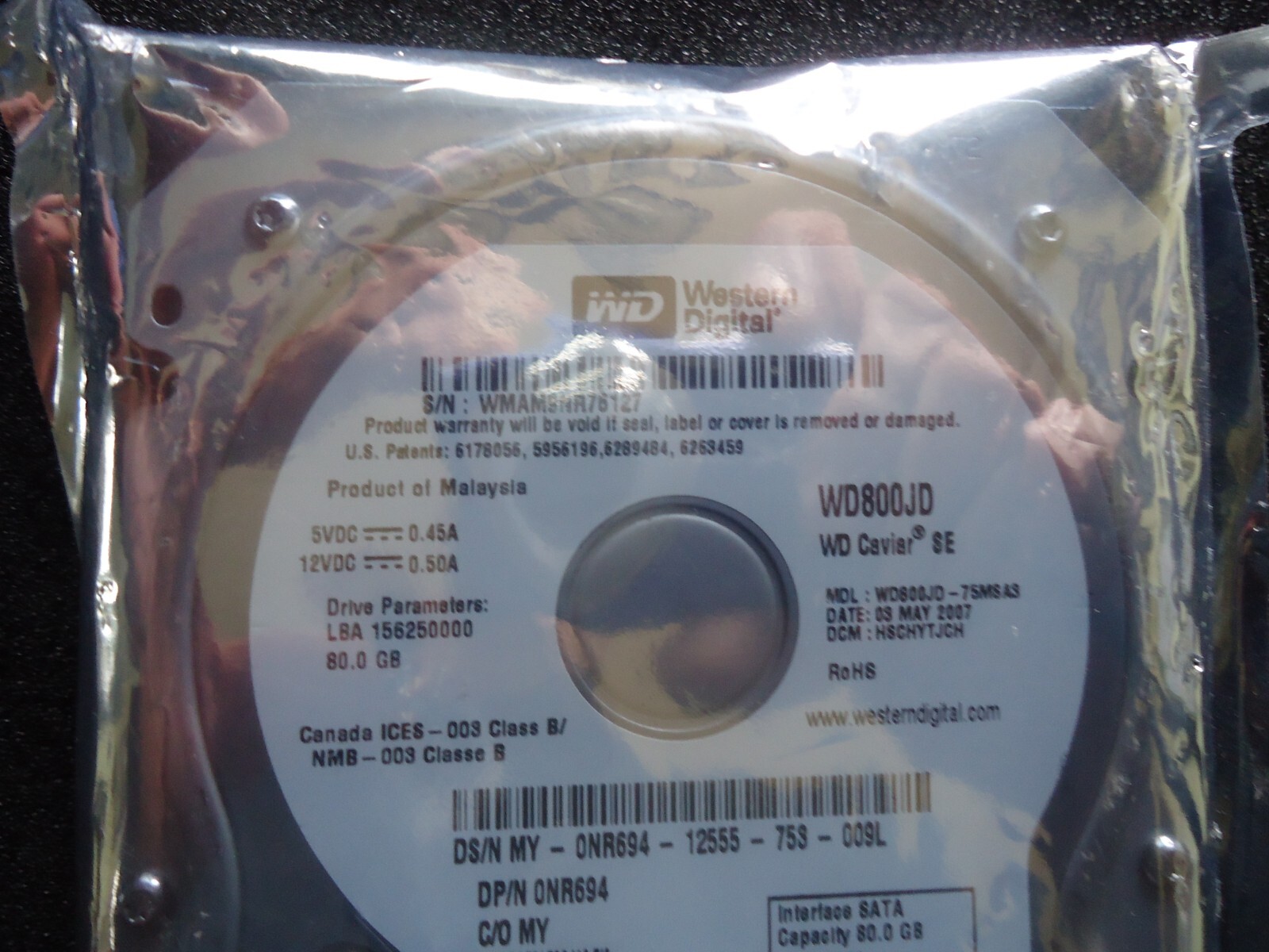 New WD Western Digital WD800JD-75MSA3 Internal Hard Drive. (B2)