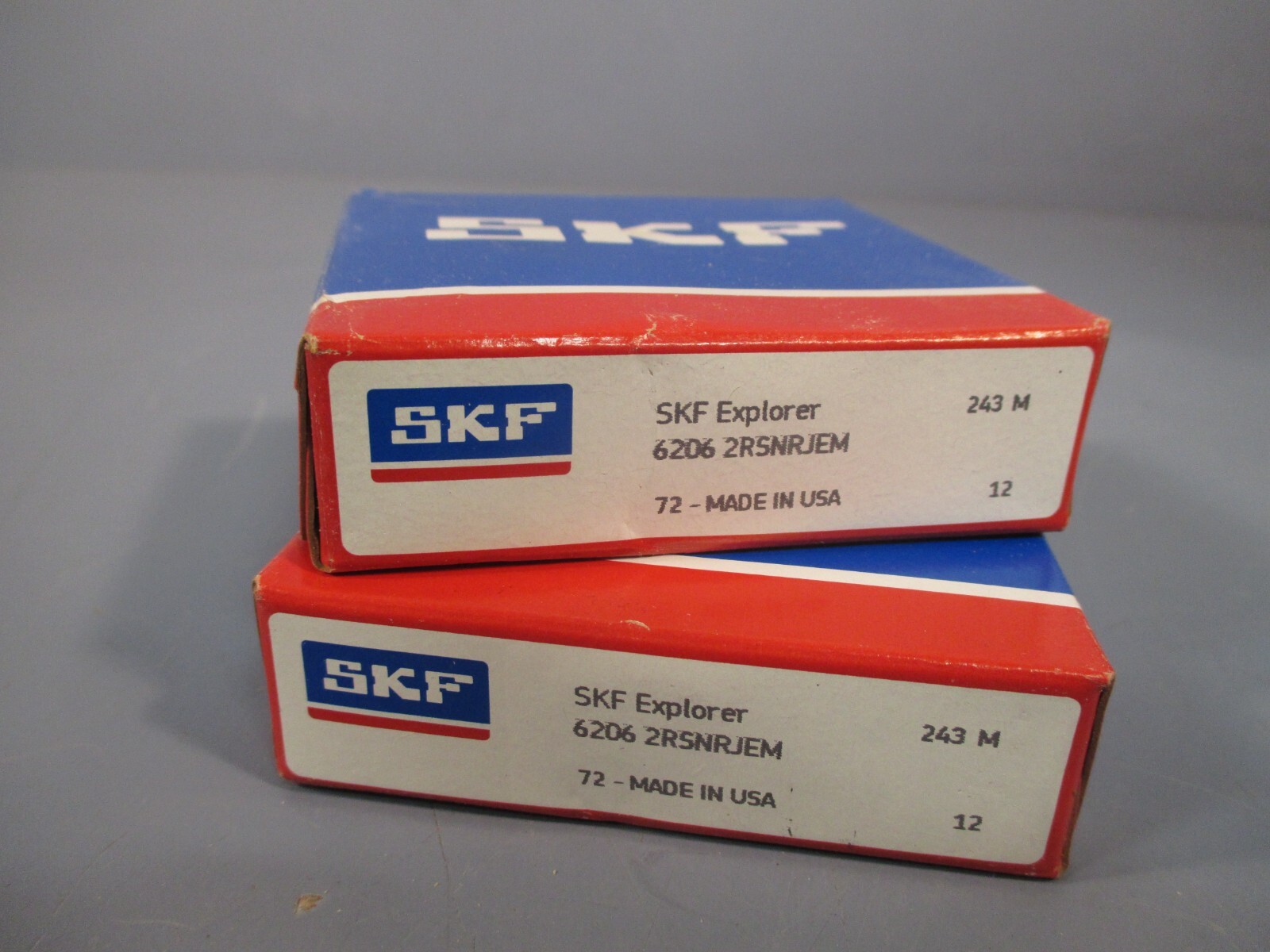 Lot of 2 SKF Explorer Radial/Deep Groove Ball Bearing 6206 2RSNRJEM