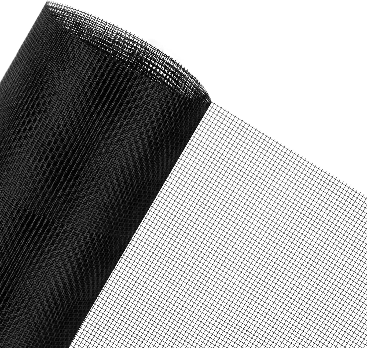 48×102 Inch Window Screen Replacement, DIY Adjustable Pet-Proof Patio Black