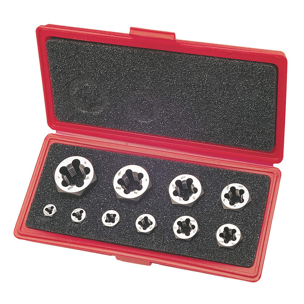 GREENFIELD THREADING 403520 Die Set,UN,HSS,10pc 53PT24
