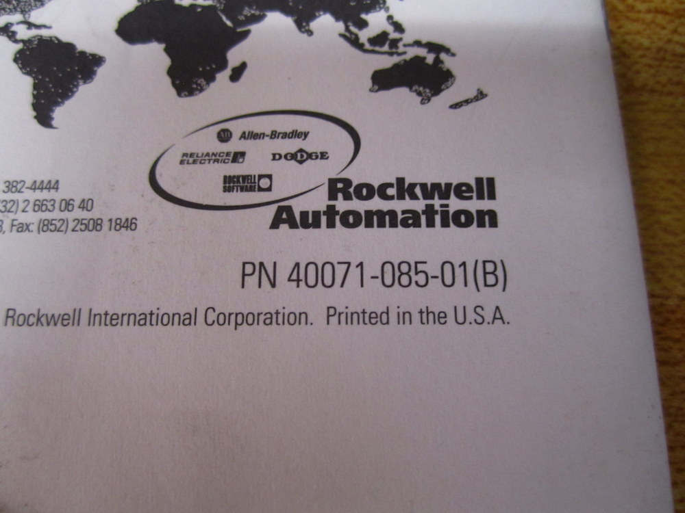 Allen Bradley 40071-085-01 SLC 500 Installation Instructions 40071-085-01(B)