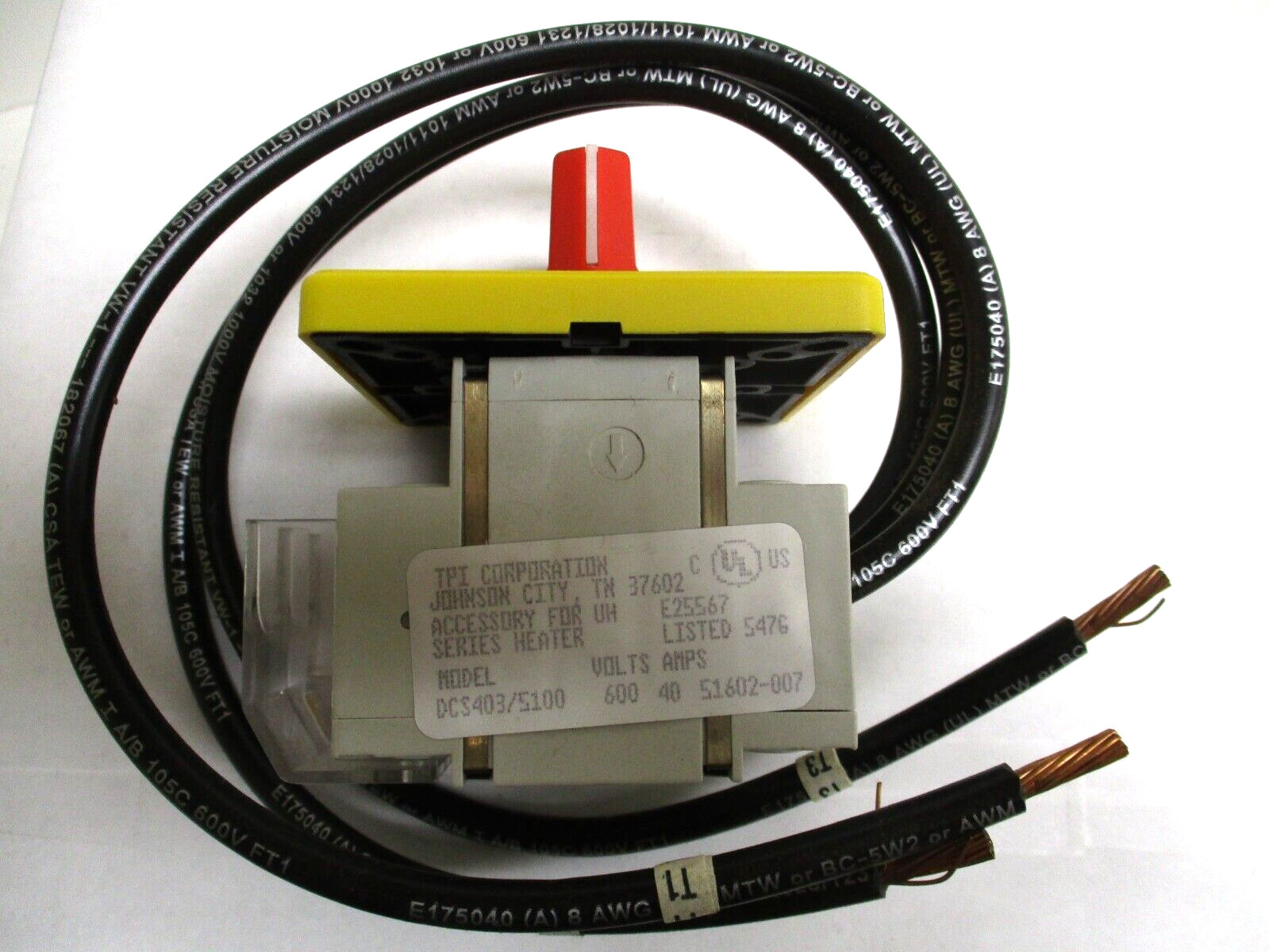 TPI CORPERATION, DCS403/5100 , DISCONNECT SWITCH , 40-AMP, 600-VOLT