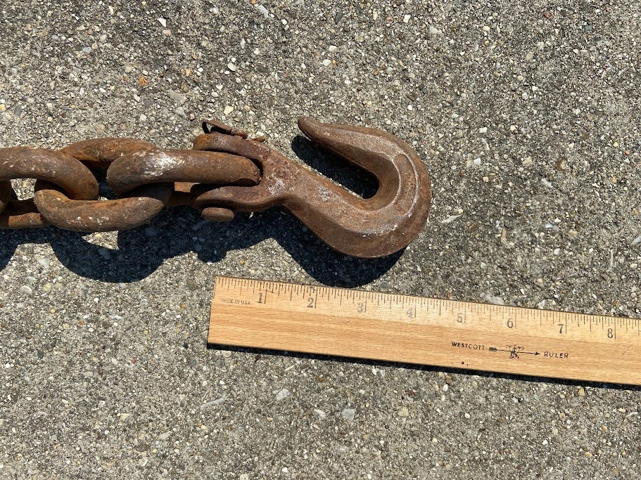 Vintage 20 Foot Heavy Duty Log Tow Chain 1/2 Inch Diameter Link Stock 54 Pounds
