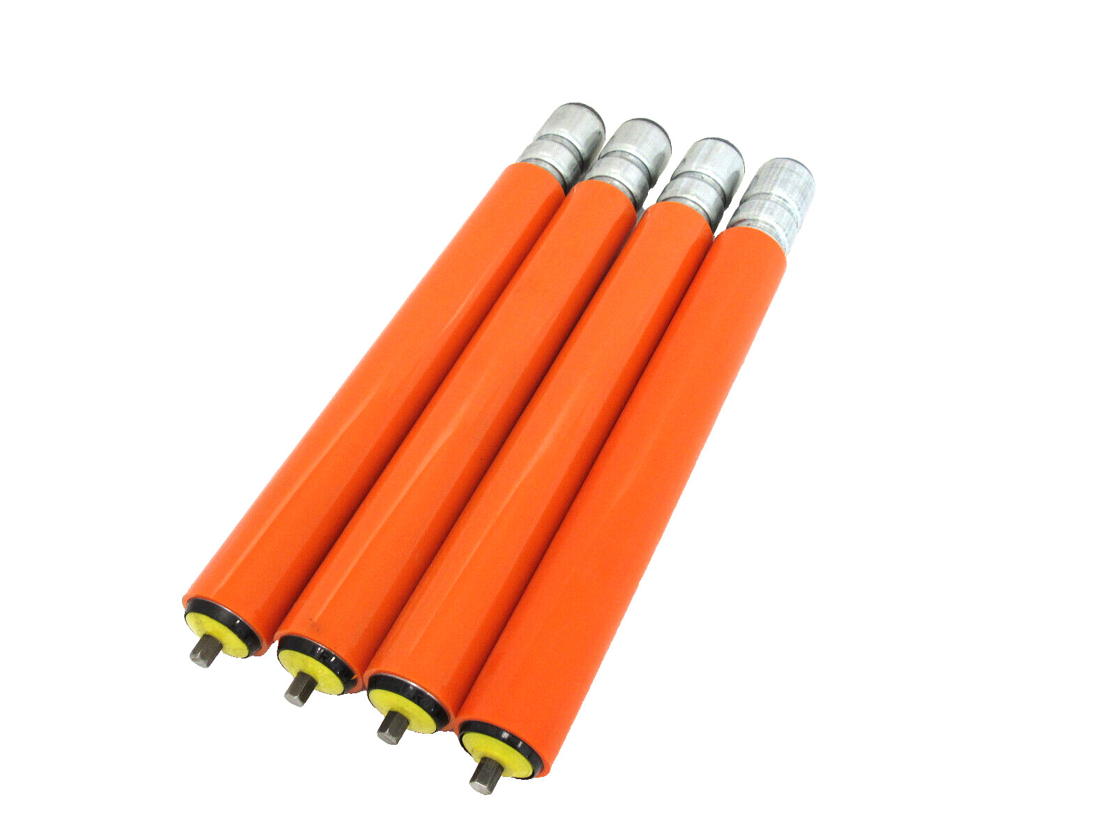 NEW LOT OF 4 INTERROLL 163K577H01 IDLER ROLLER 2 GROOVE 24VDC 19.5″