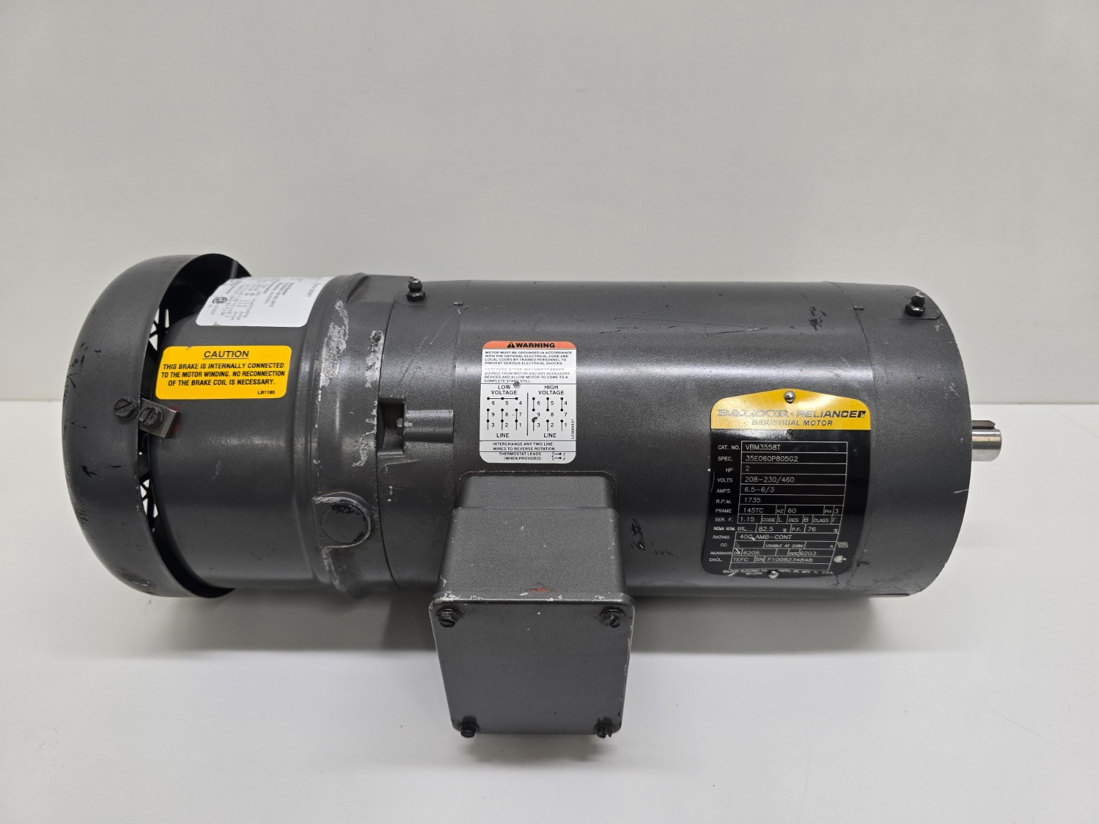 NEW OLD STOCK! BALDOR 2HP 1735RPM INDUSTRIAL MOTOR 76BK3100BPF VBM3558T