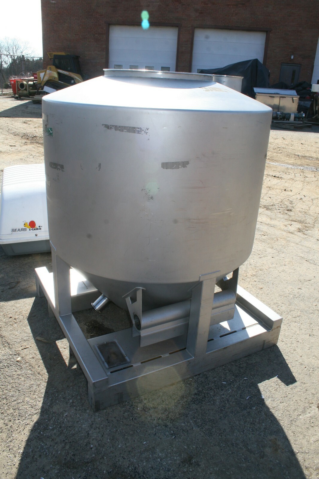 47″x47″x59″ Stainless Steel Approx 225 Gal Single Wall Tank 3/8″ Wall Thickness