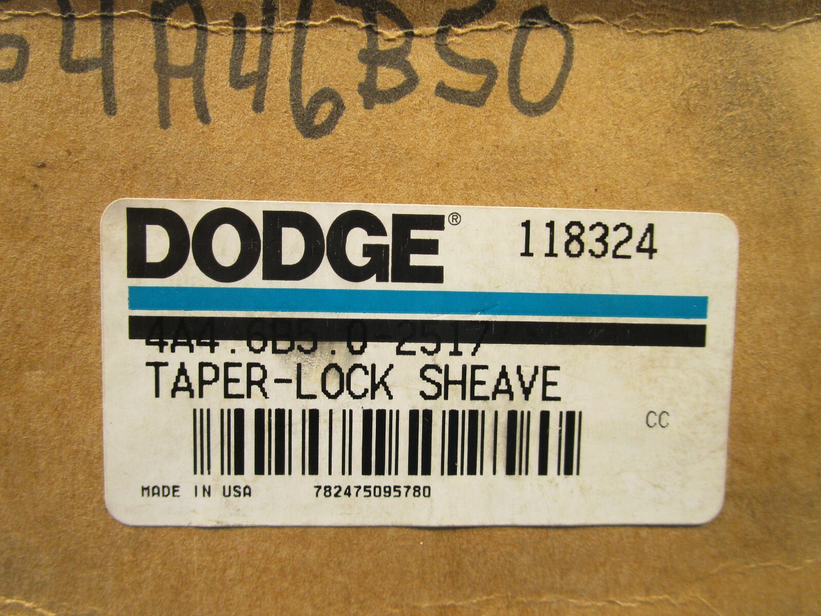 Dodge 118324, 4A4.6B5, .0-2517, 4 Groove Sheave Taper Lock 2517 Bushing
