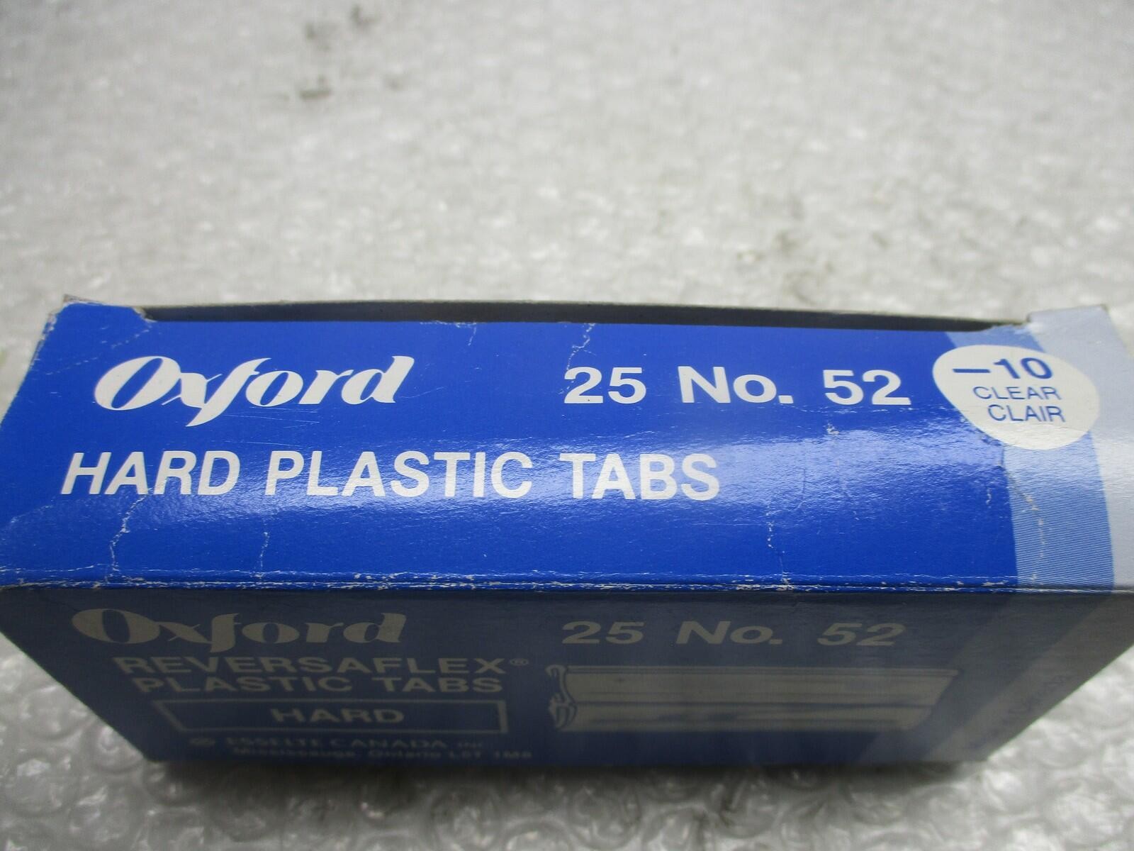 OXFORD NO.52 TAB CLEAR PKG OF 25 NSMP