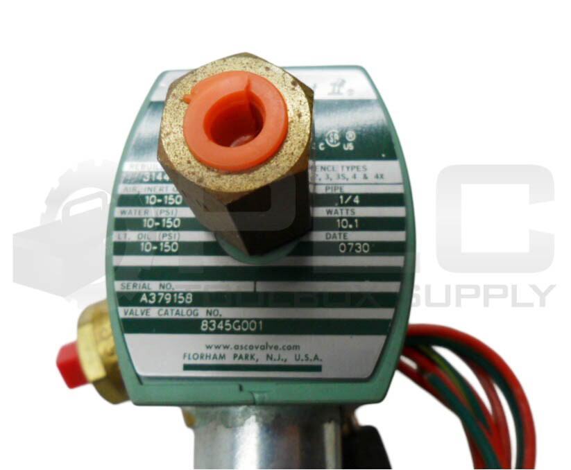 ASCO RED HAT 8345G001 SOLENOID VALVE 10-150PSI W/ 238610-032-D COIL MP-C-080