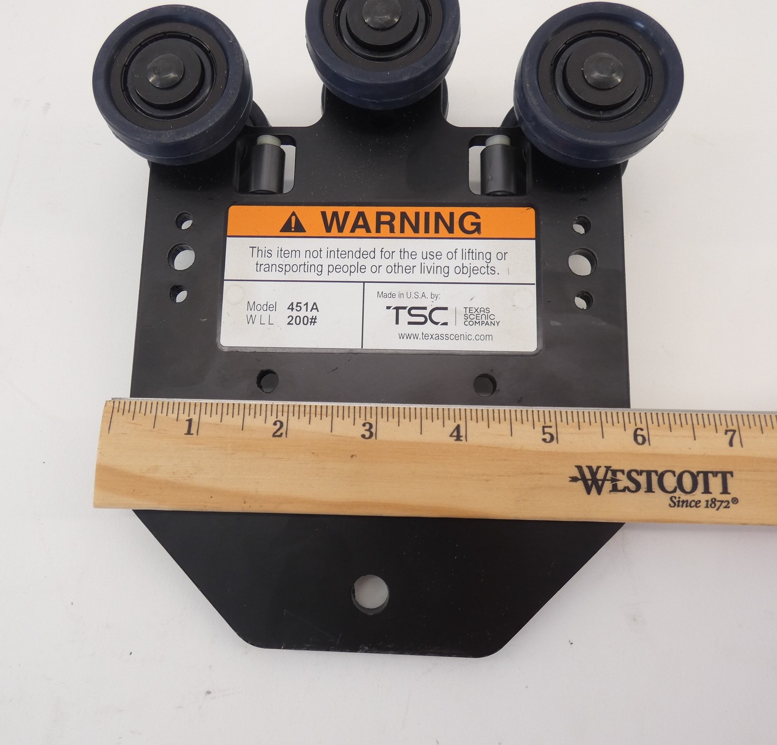TSC 415A Carrier Black Aluminum Track Hardware WLL 200 – NEW Surplus!