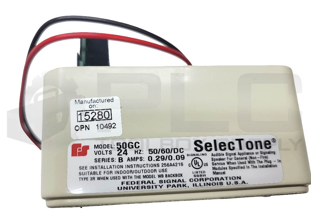 NEW FEDERAL SIGNAL 50GC /B SELECTONE SPEAKER 24V 50/60HZ 0.29/0.09A