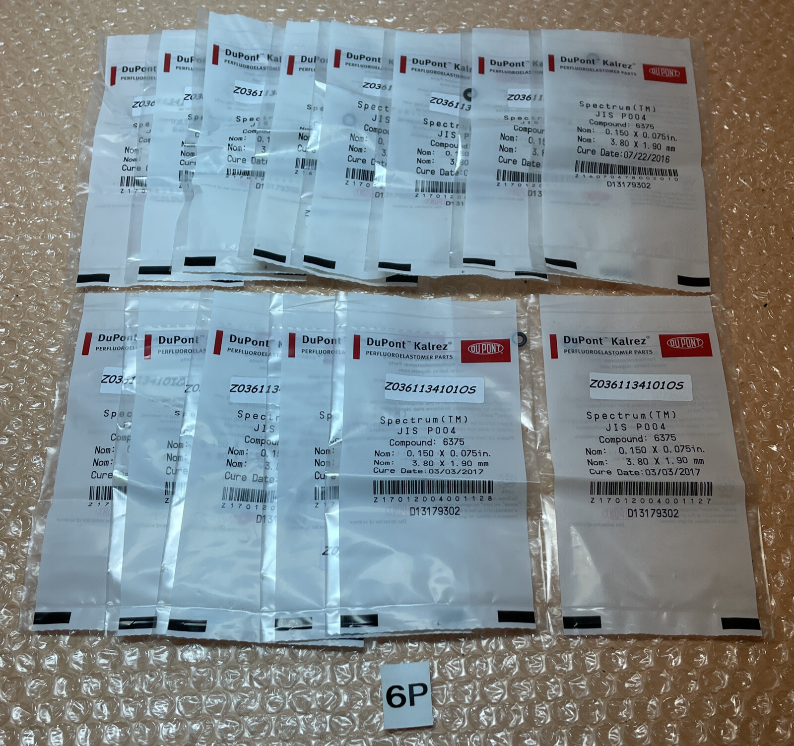(14) NEW SEALED- DuPont Kalrez Spectrum JIS P004 Compound: 6375 3.8mmX1.9mm 🇺🇸