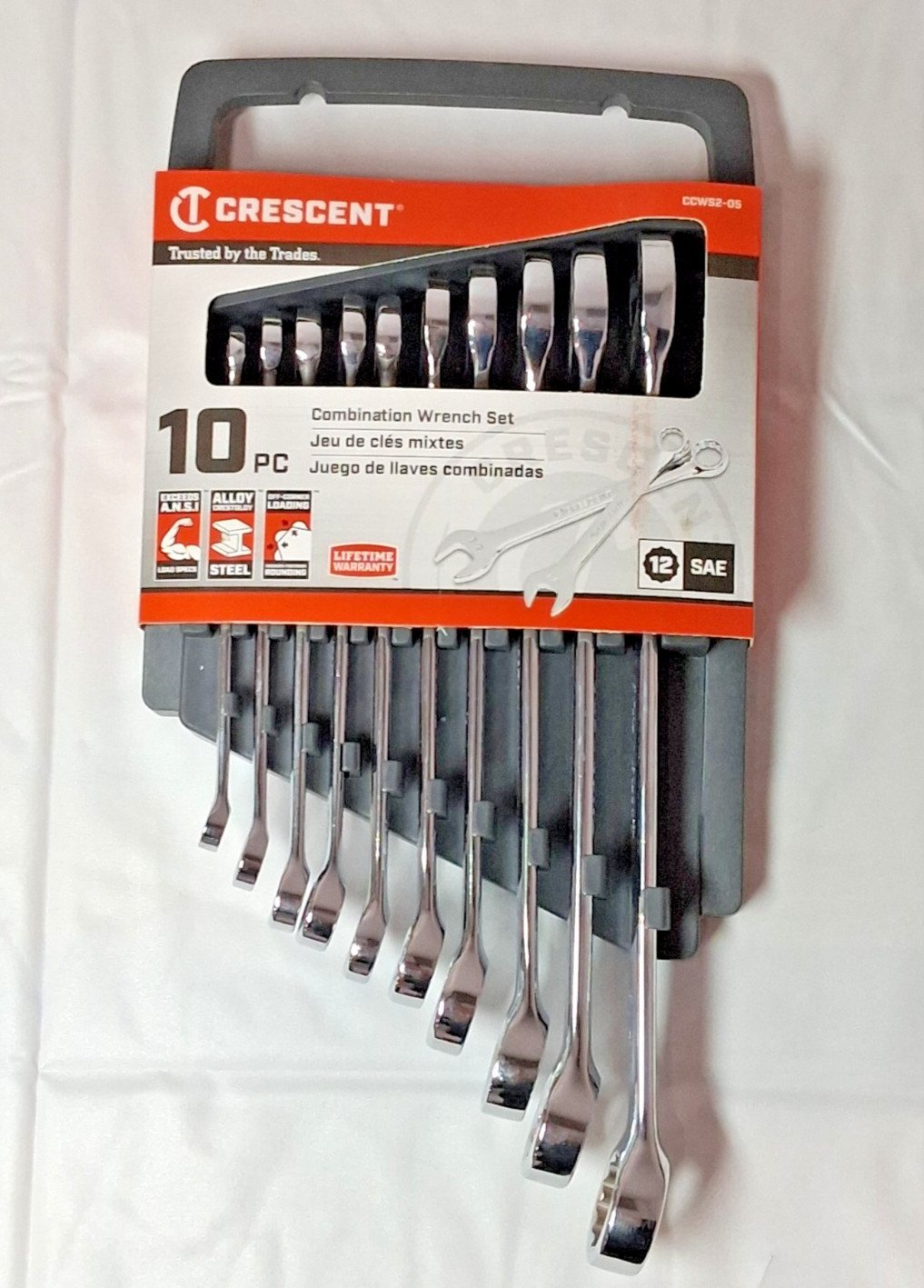 Crescent 10 Pc Chrome Finish Combination Wrench Set 1/4-3/4″ Sets CCWS2-05
