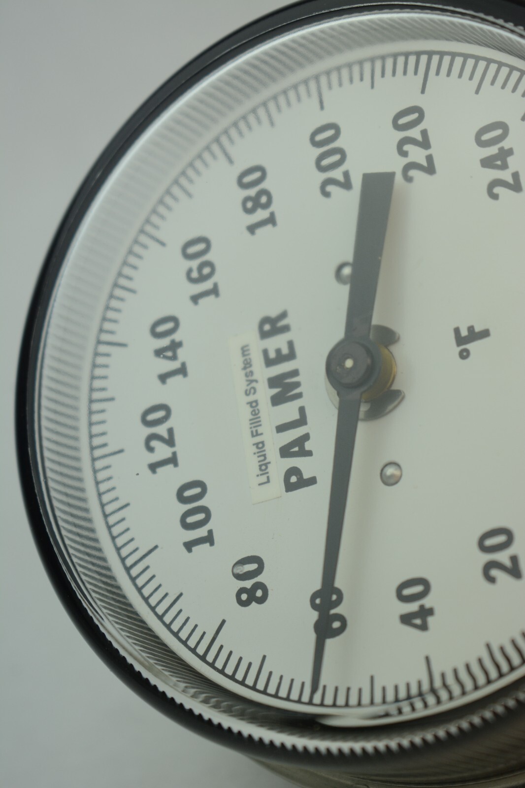 Palmer Industrial Temperature Gauge Liquid filled 0-240F Glass Face