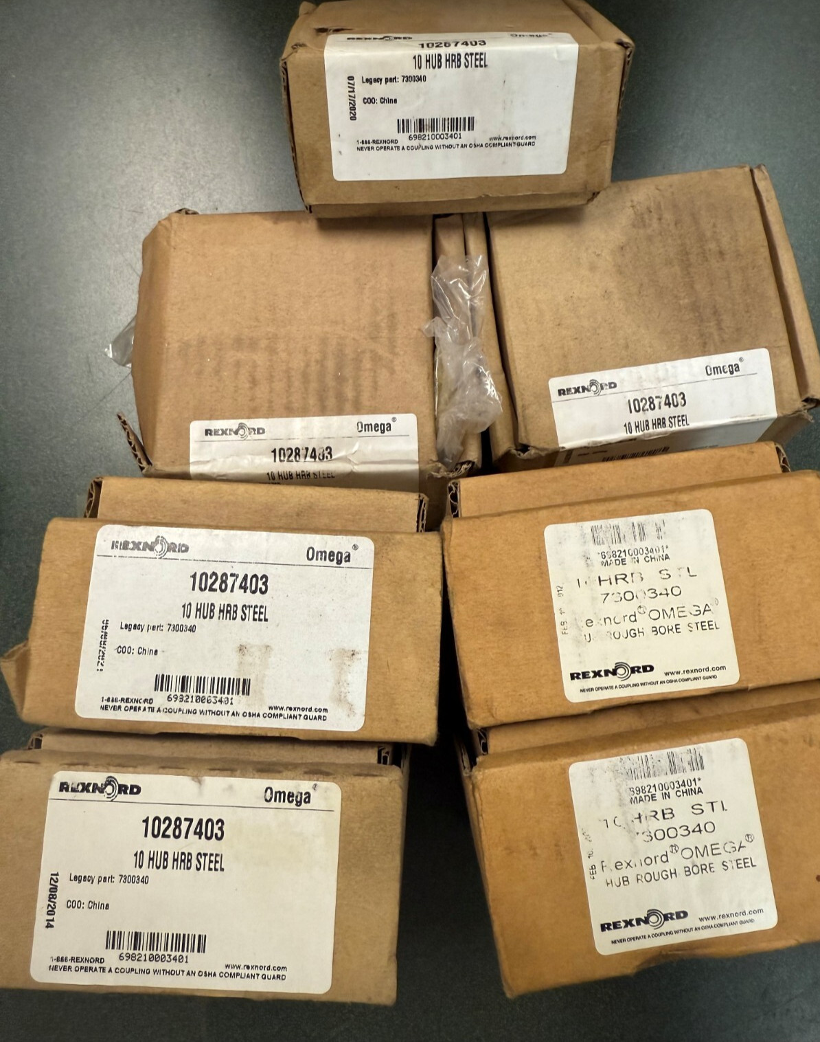 Rexnord 10 HUB HRB STL10287403/ 7300340 Omega ROUGH BORE