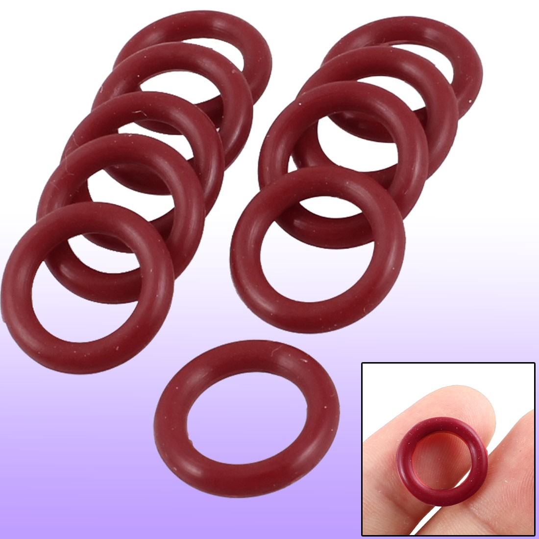 10Pc 14mmx2.5mm Rubber O-ring Oil Seal Sealing Ring Gaskets Red