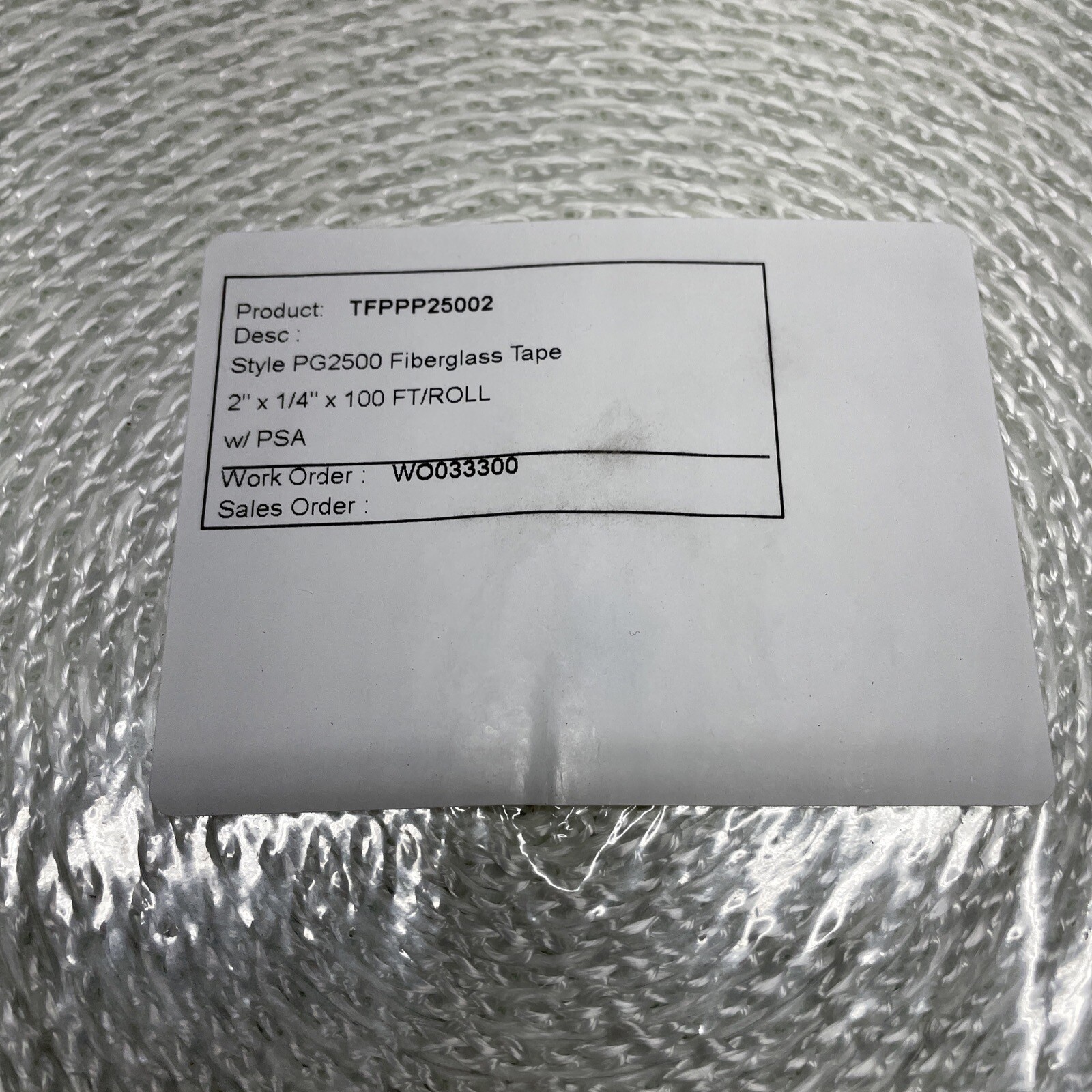 100 Ft. Roll Of Style PG2500 Fiberglass Tape, 2″ x 1/4″ x 100′ W/ PSA, TFPP25002