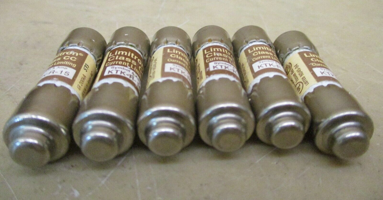 Bussmann Limitron Fuse KTK-R-15 Current Limiting Class CC Lot of 6 Pcs 46725ISU