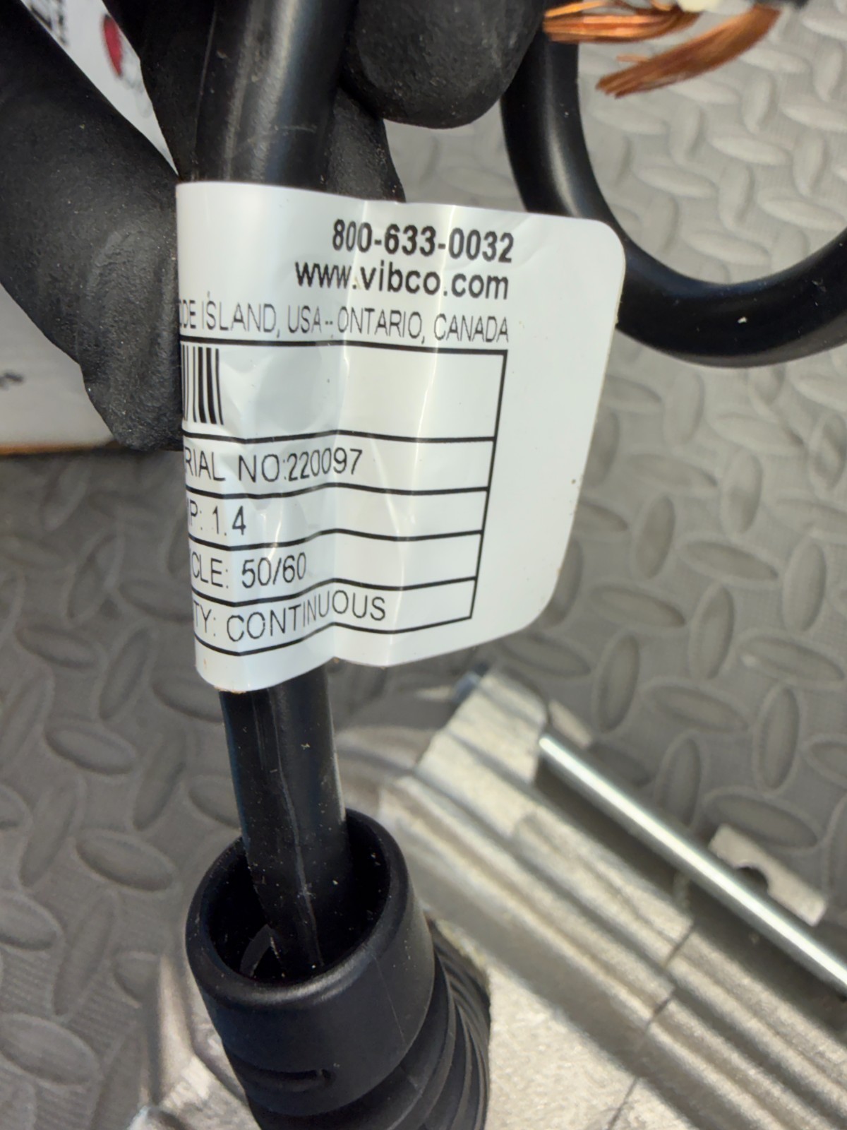 Vibco SPWT-21A Single Phase 115V 3000/3200RPM Electric Vibrator Motor