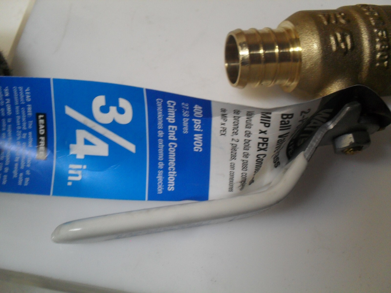 Watts 88009004 3/4 LFBV MIP x PEX 3/4″ Ball Valve Male x Pex Lead Free