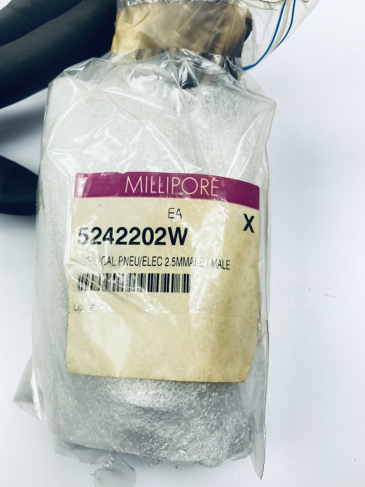 UNUSED MILLIPORE 5242202W MALE TO MALE 2.5M UMBILICAL PNEU/ELECTRIC CABLE