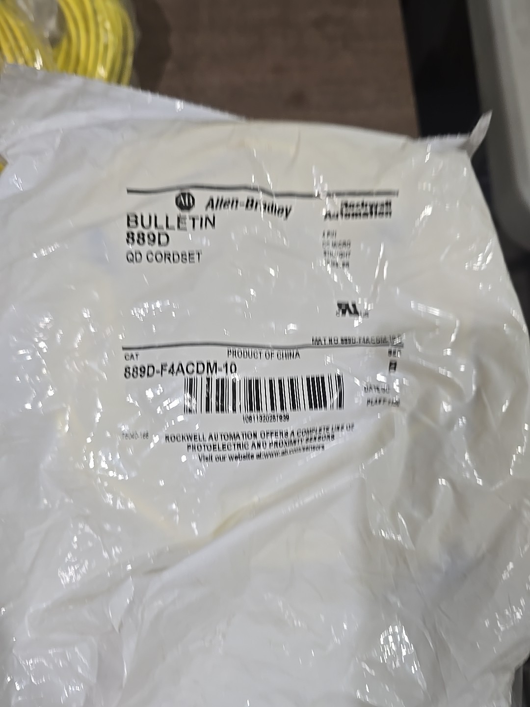 Allen Bradley 889D-F4ACDM-10 QD Cordset. B218