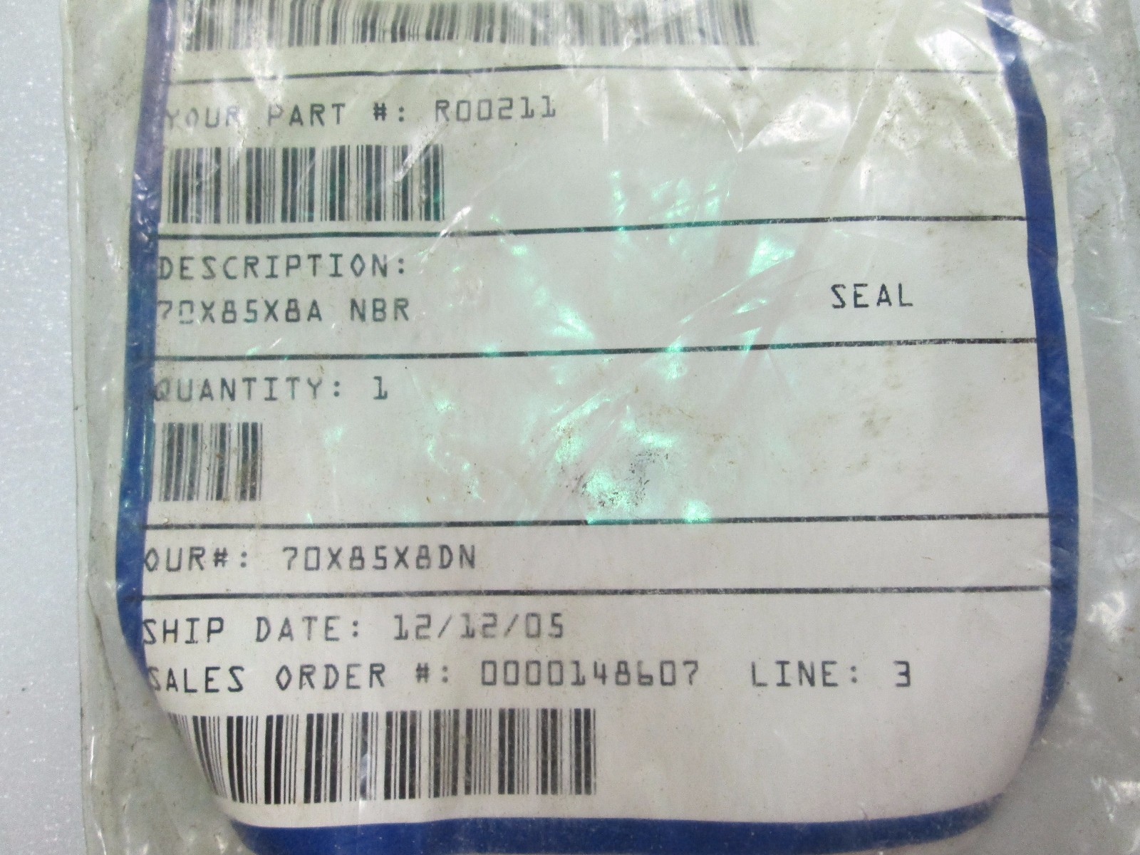 Motion Industries Oil Seal 70X85X8A NBR Nitrile Oil Seal-HMS5 Design (NIB)