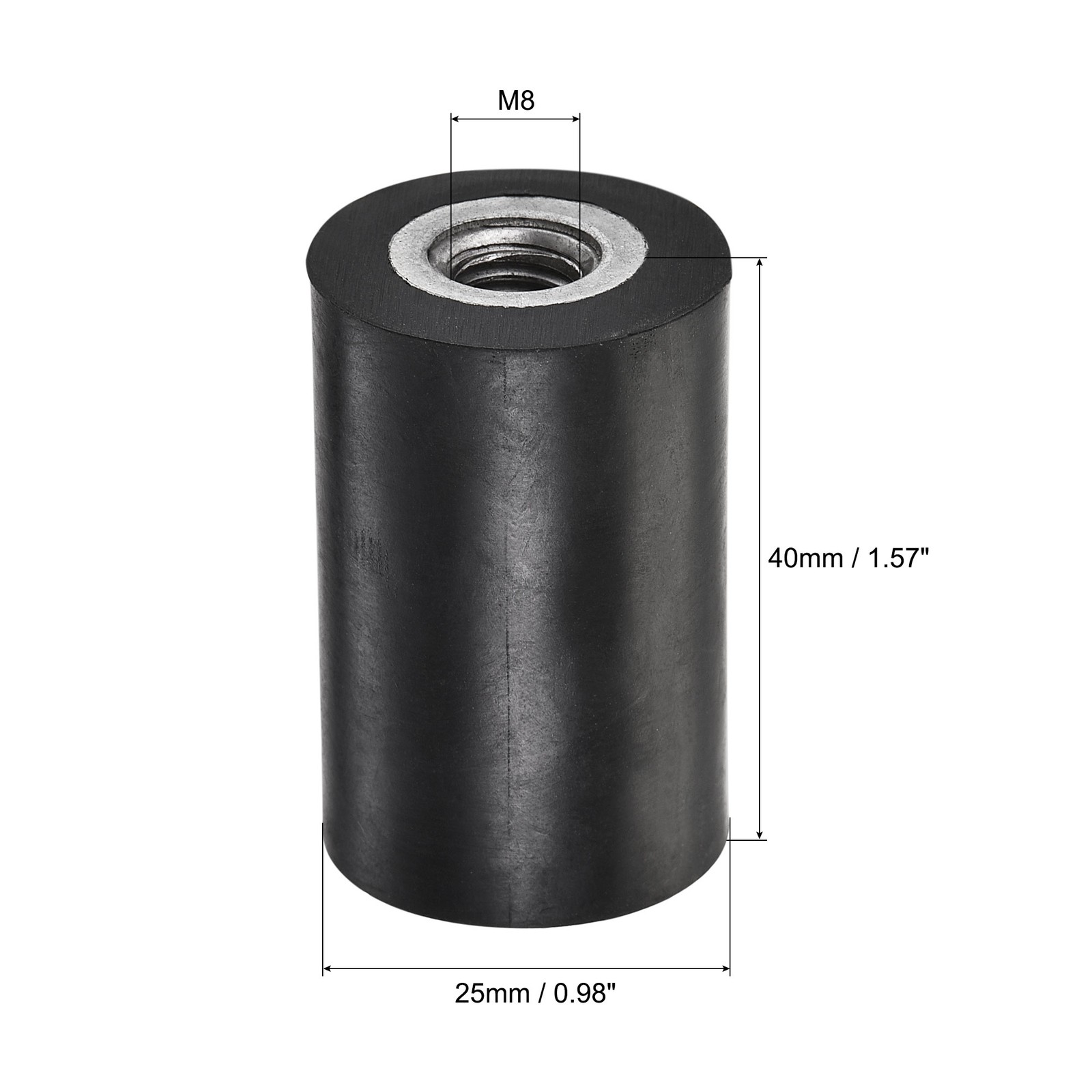 M8 Rubber Mounts Female/Female Shock Absorber 25mm x 40mm 3pcs