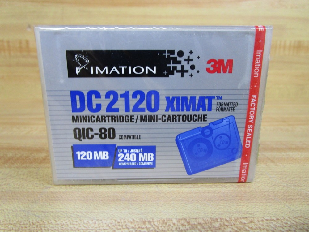 3M DC 2120 Mini Data Cartridge Tape QIC-80, XIMAT (Pack of 10)
