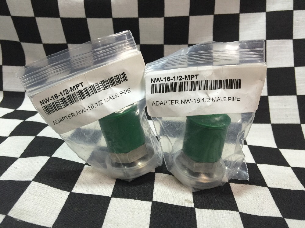 Lot Of 2, Nor-Cal Adapter NW-16 X 1/2″ NPT, NW-16-1/2-MPT, Shipsameday #1542P1
