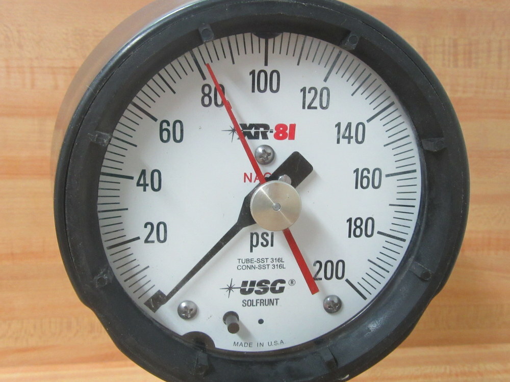 USG MBX227LLR Gauge 0-200 PSI