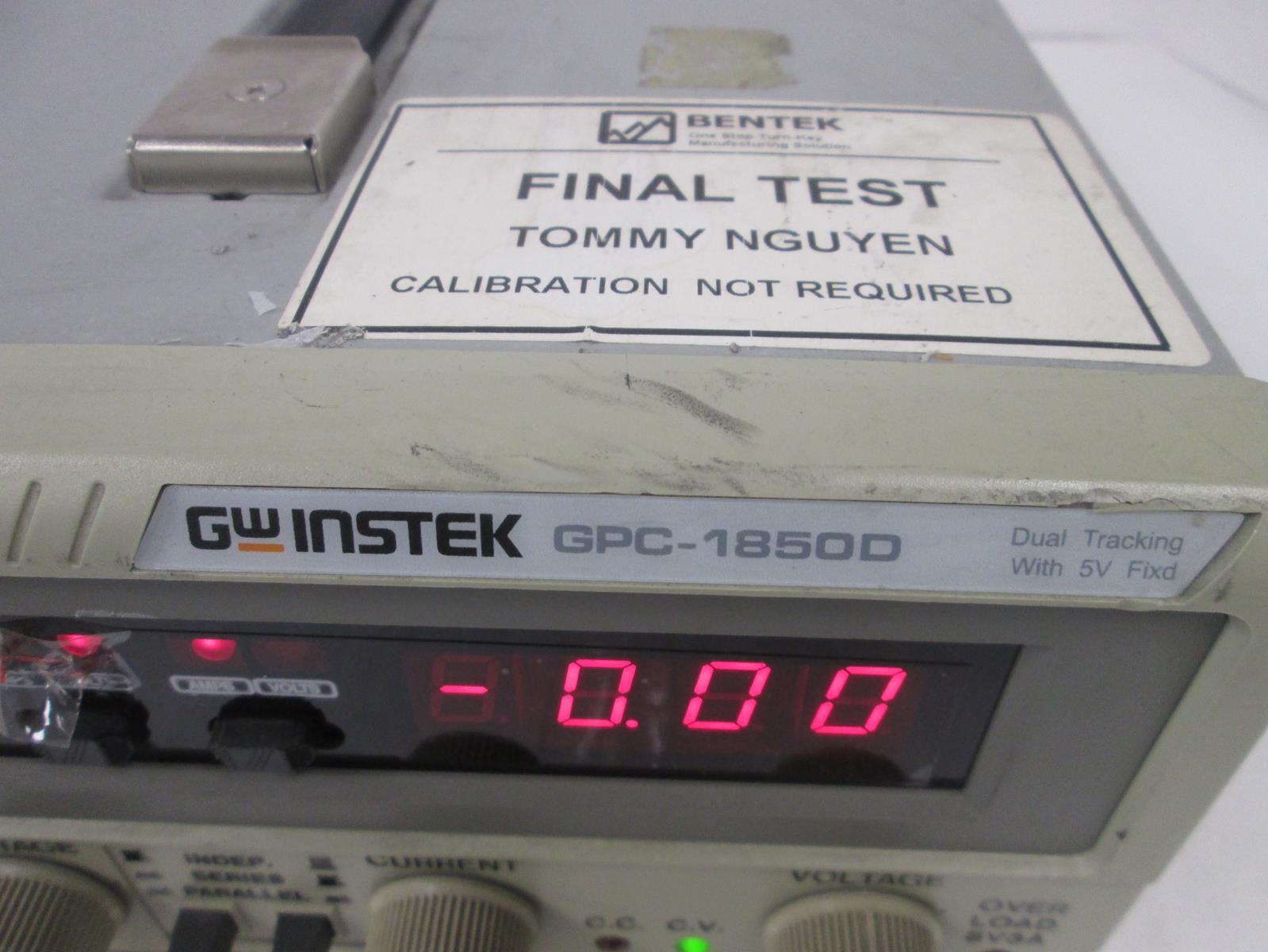 GW INSTEK GPC-18500 LABORATORY DC POWER SUPPLY DUAL TRACKING 5V