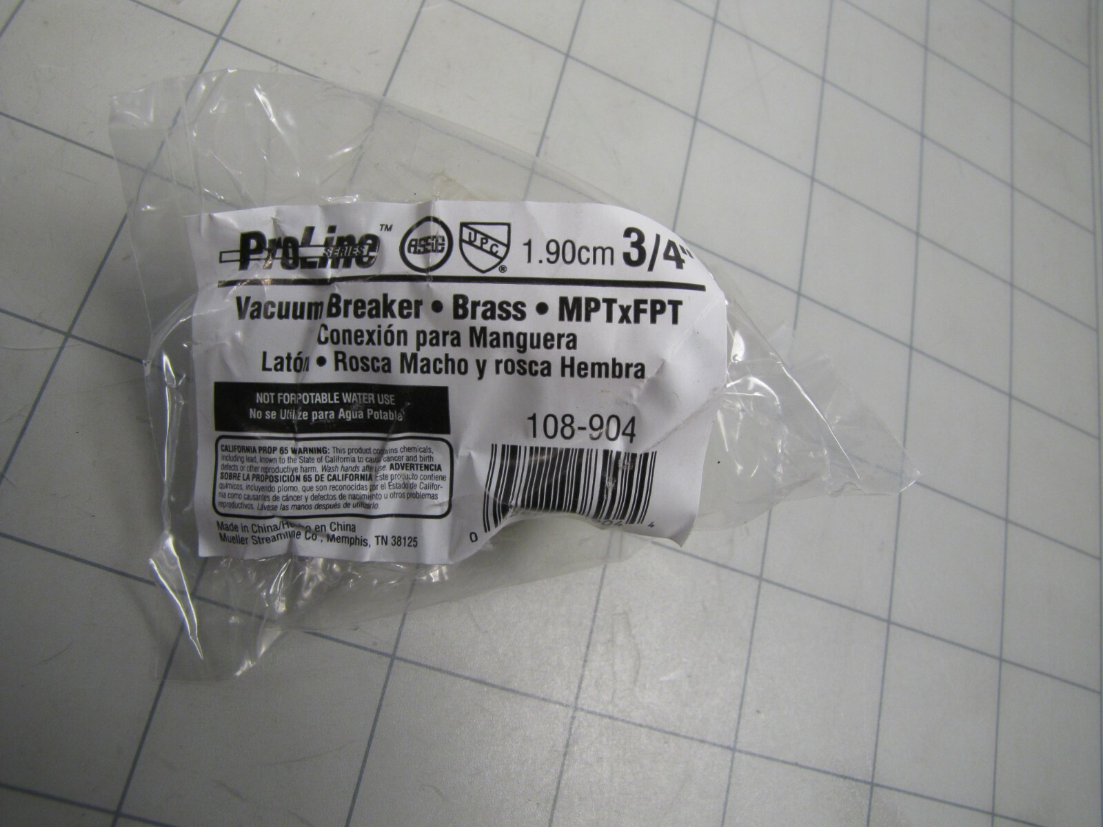 6-pk ProLine 3/4″ Brass Vacuum Breaker MPT x FPT 108-904 NEW
