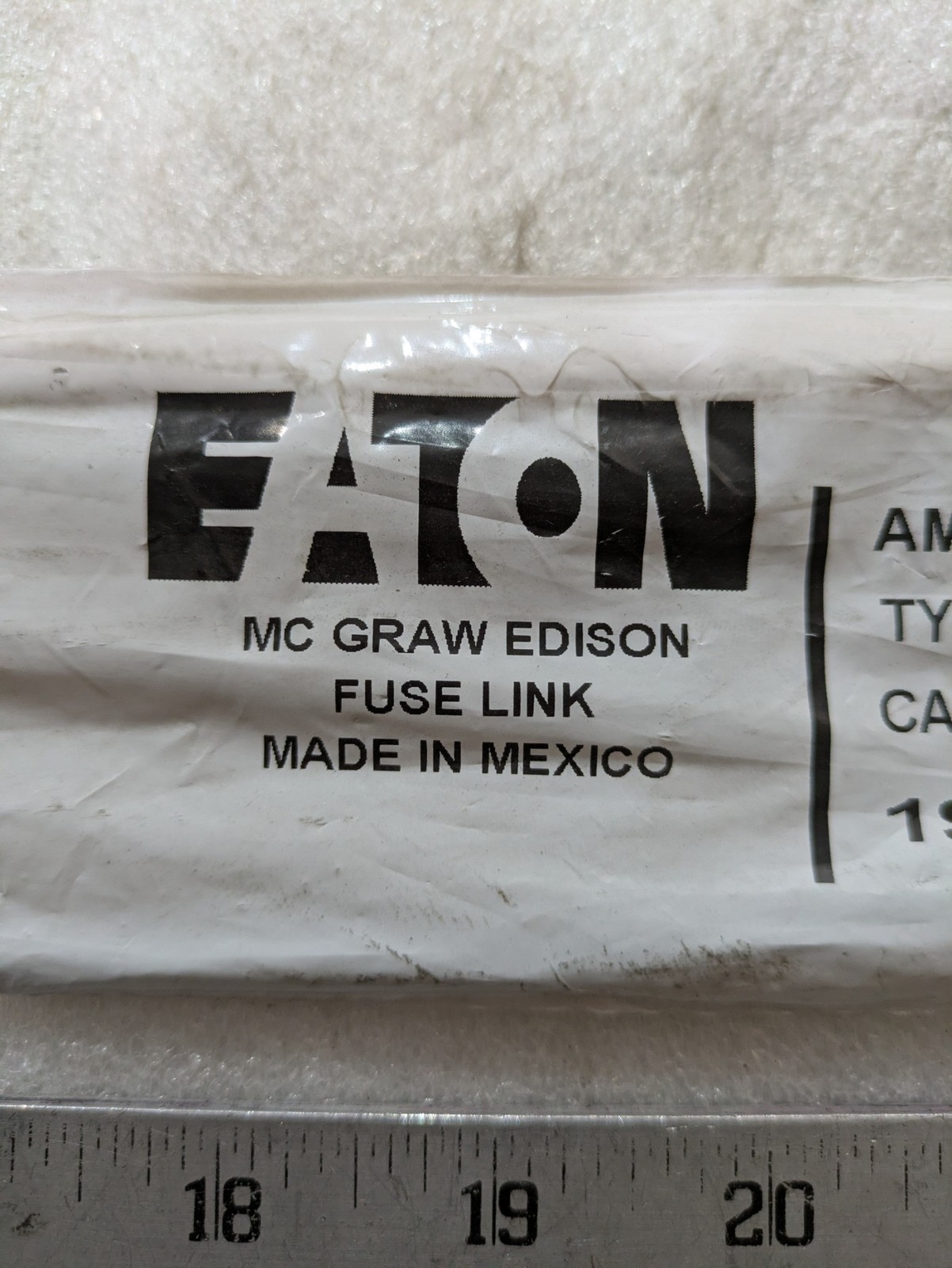 Eaton FL16T3 Edison Type ET Fuse Link 3 Amp Medium Voltage 38kV Distribution NOS