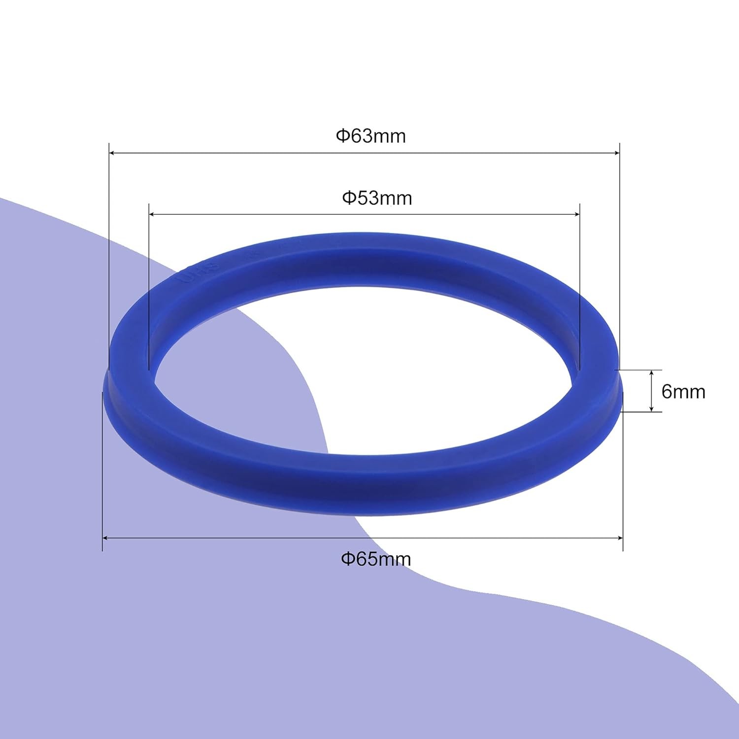 MECCANIXITY UHS Radial Shaft Seal 53mm ID x 63mm OD x 6mm 53x63x6mm, Blue