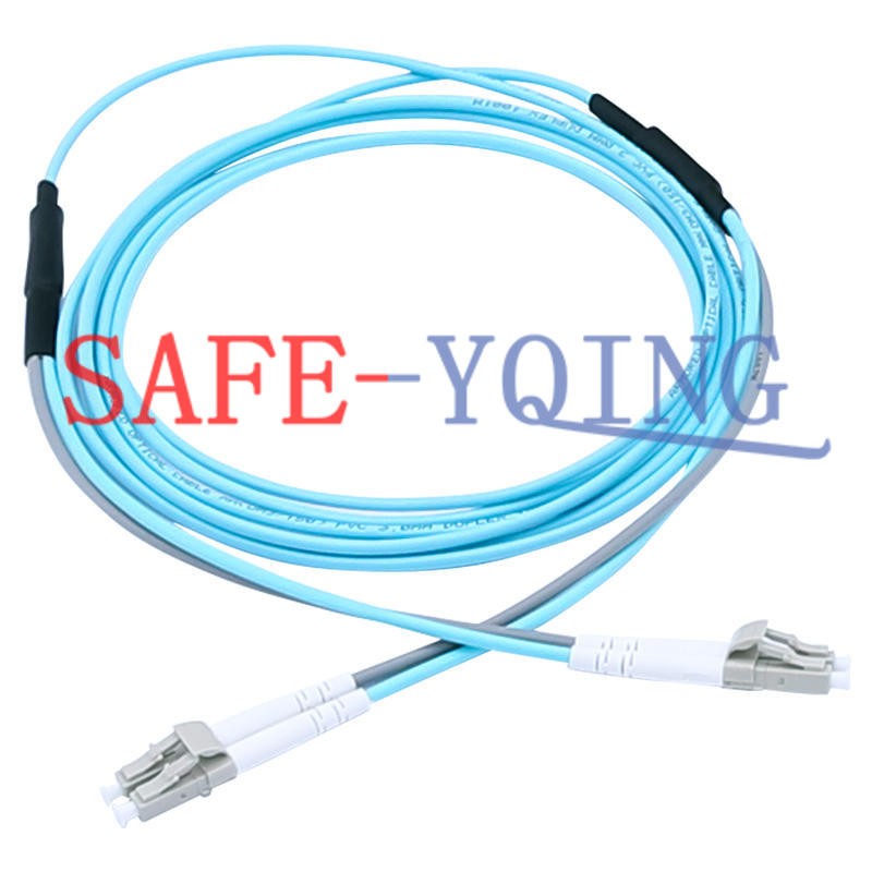 10G OM3 20M Armored Cable Fiber Patch Cord LC to LC 3.0mm MM 50/125 Duplex