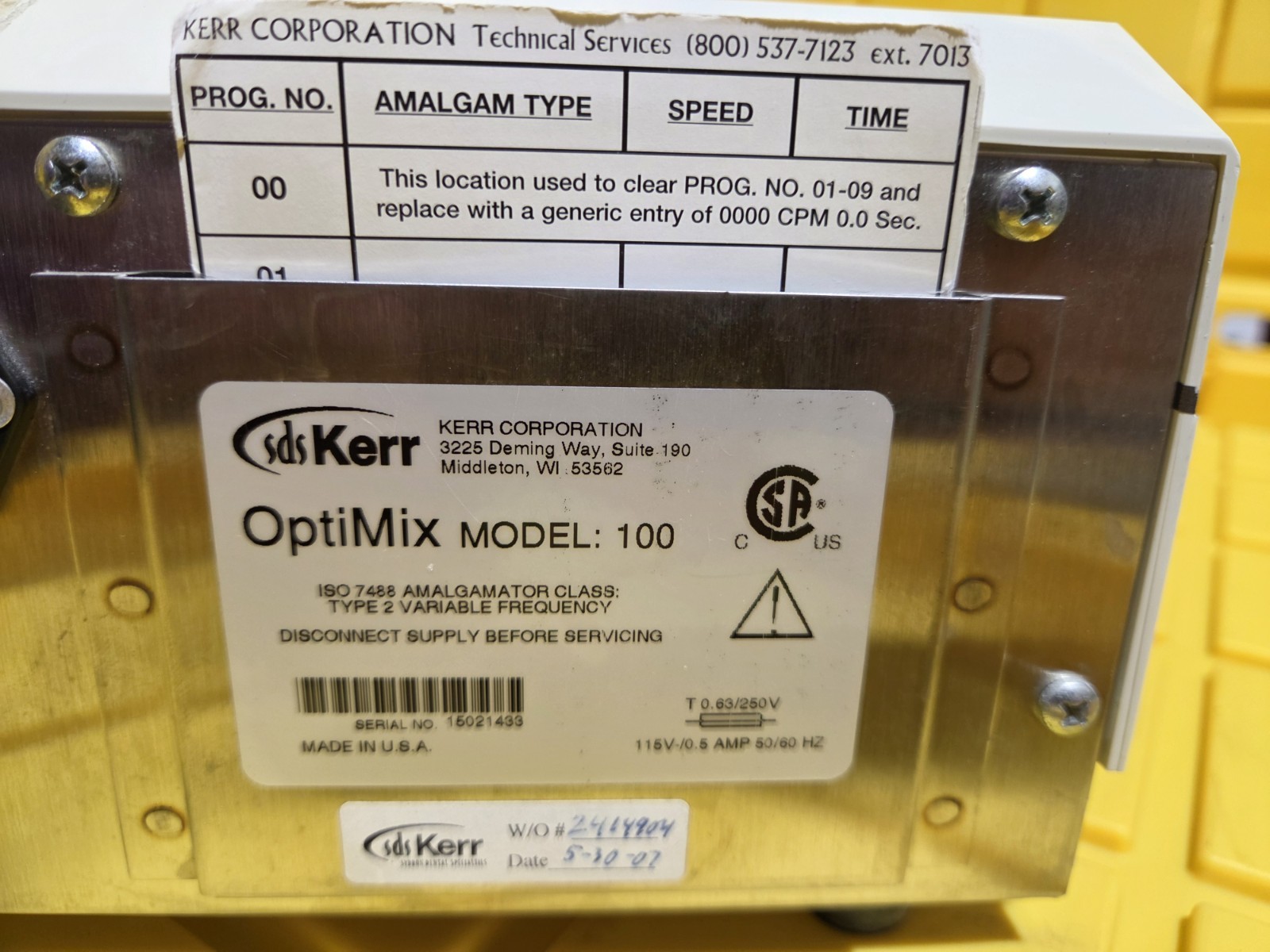 SDS KERR Demetron OptiMix 100 Dental Amalgamator Digital Mixing System