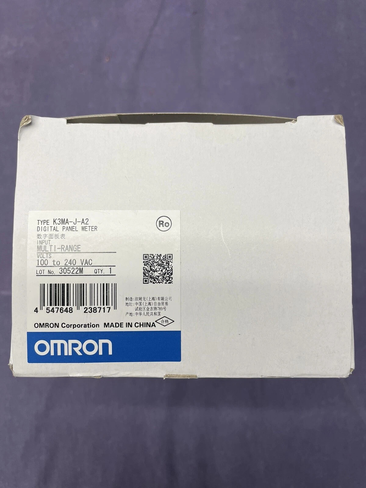 New In Box OMRON K3MA-J-A2 AC100-240V Digital Panel Meter