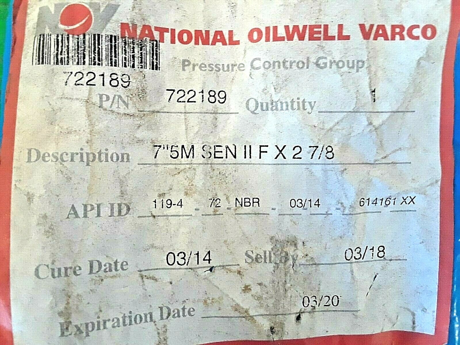 🟠 NATIONAL OILWELL VARCO RAM PACKER SHAFFER PESSCO IS OFFERING R051021-25-38 🗽