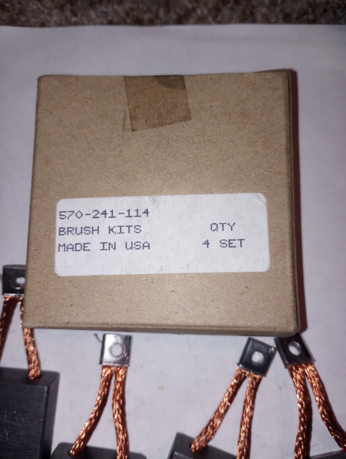 NEW GENUINE RAYMOND (4 PER SET) 570241114 MOTOR BRUSH KIT 570-241-114